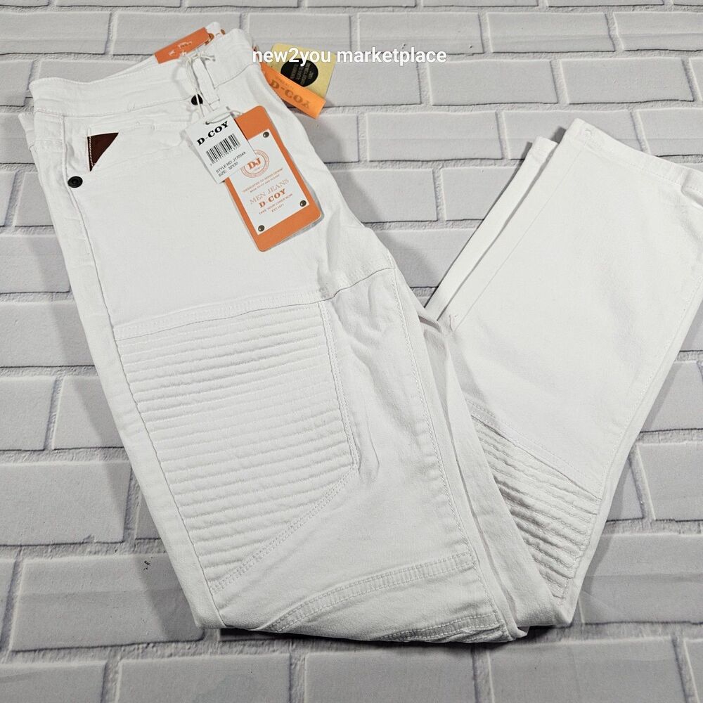 D-Coy Jeans Wear White Men's Size 32x30 Slim BRAND NEW WITH TAGS IN PLASTIC